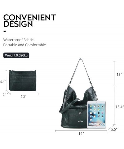 Handbags for Women Large Leather Ladies Hobo Bag Fashion Handbag Wallet Shoulder Bag 12-28kl52086874d.green $11.08 Totes