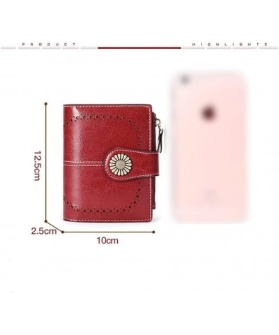 Women's Leather Wallet Fashion Short Student Card Holder Multifunction Business Coins Pocket Mini Coin Purses 10x12.5cm Green...