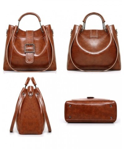 3Pcs Handbag for Women Purse Tote Satchels Designer Shoulder Bag Clutch Brown $15.12 Totes