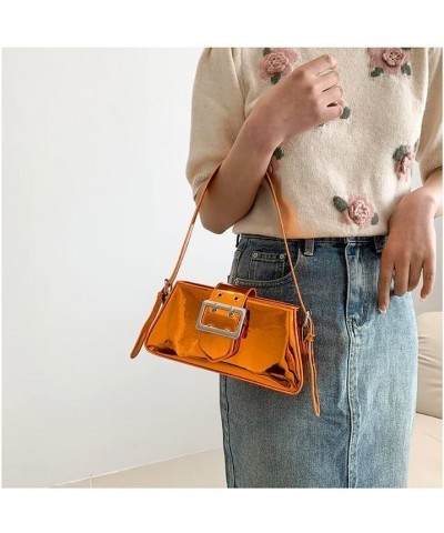 Y2k Purse Trendy Aesthetic Bag Metallic Purse Chrome Purse Y2k Accessories Small Purses for Women Gold $15.65 Handbags