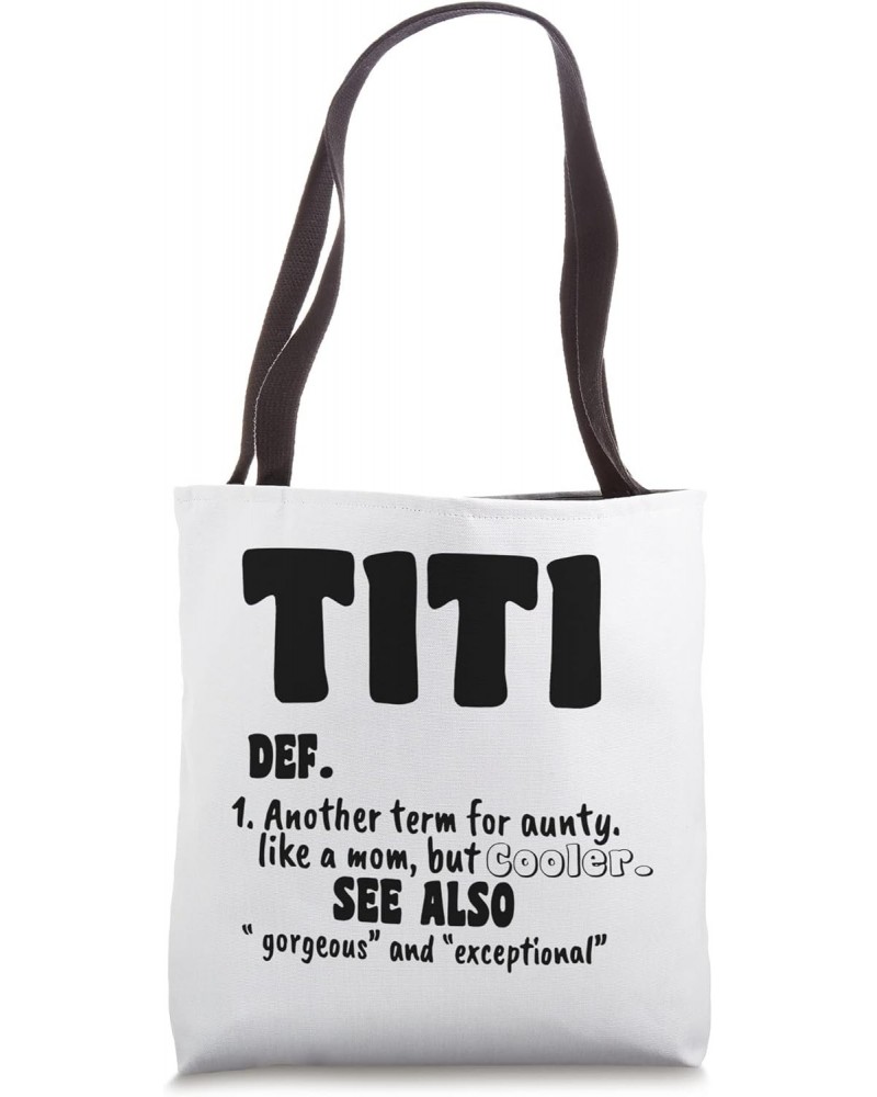 Funny Titi Aunty Cool Auntie Cute Aunt Life Minimal Half Mom Tote Bag $10.91 Totes