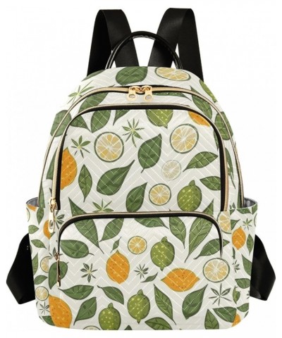 Small Backpack Purse for Women, Lemon Leaf Travel Bag Casual Daypack Shoulder Bag Small $20.15 Backpacks