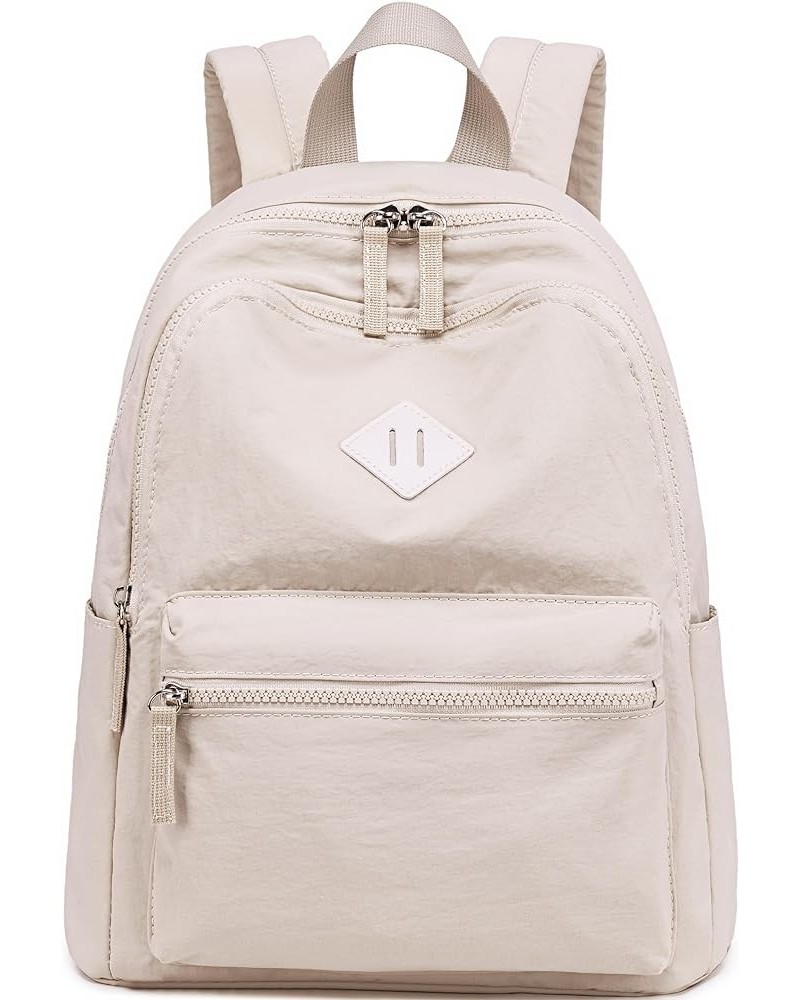 Mini Backpack Small Backpack Purse for Women Lightweight Cute Fashion Backpack Bookbag Daypack for Travel Shopping Beige $17....