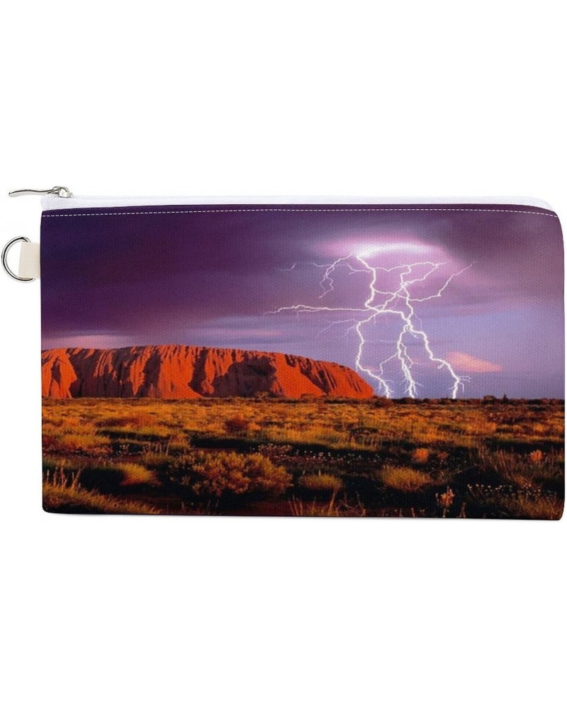 Rocks Desert Storm Canvas Wallet Slim Wristlets Bag Credit Card Clutch Purses $11.60 Wallets