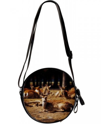 Crossbody Bags for Women,Crossbody Bag Men,Small Sling Bag,Animal Family Deer,Crossbody Purse $8.71 Crossbody Bags