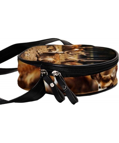 Crossbody Bags for Women,Crossbody Bag Men,Small Sling Bag,Animal Family Deer,Crossbody Purse $8.71 Crossbody Bags