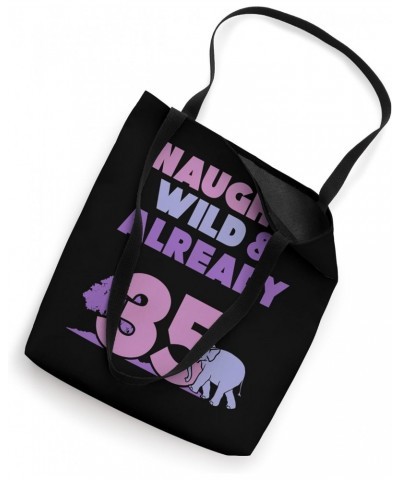 Naughty Wild & Already 35 Birthday Elephant Tote Bag $14.70 Totes