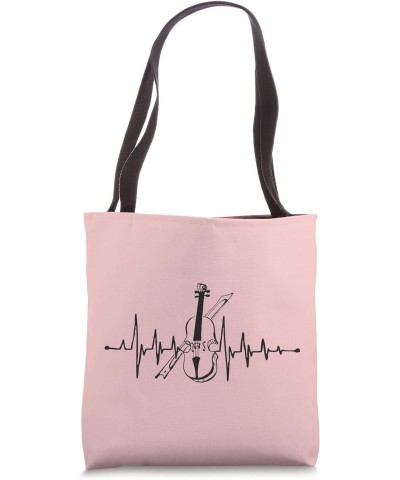 Violin Music Instruments Orchestra Banjo Heart Beat Tote Bag $14.07 Totes