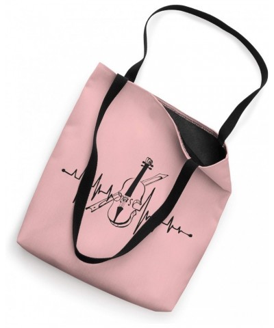 Violin Music Instruments Orchestra Banjo Heart Beat Tote Bag $14.07 Totes