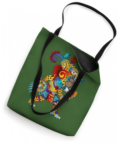 Panther Huichol Sugar Skull Calavera Aztec Skull Art on Back Tote Bag $8.81 Totes