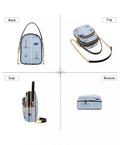 Joko lvery Lighthouses Whales Cross Body Purse Handbag Crossbody Bags Chain Shoulder Bag for Women Work Gifts $9.46 Crossbody...