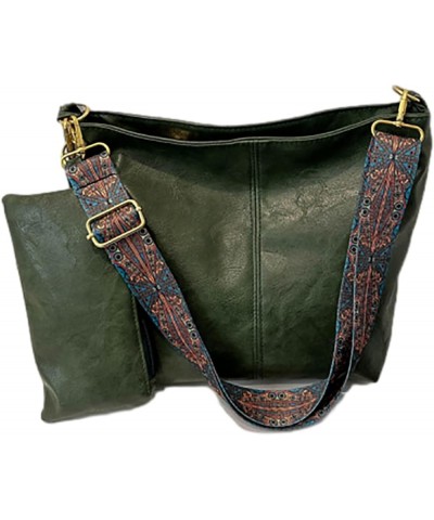 Boho Guitar Strap Crossbody Bags Purse Shoulder Bag Handbags For Women Trendy Boho Bucket Bag Purses Tote B5-green $11.27 Cro...