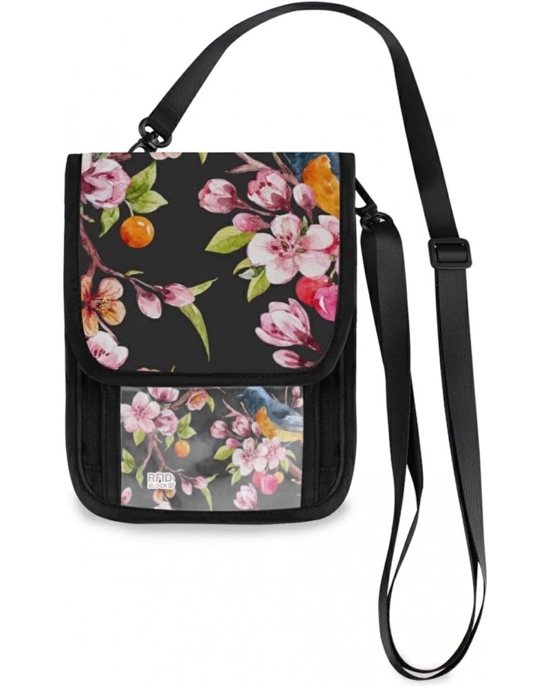 Small Crossbody Cell Phone Purse Bag 5 for Women Wallet Purse Watercolor Spring Floral Pattern Mini Messenger Shoulder Handba...