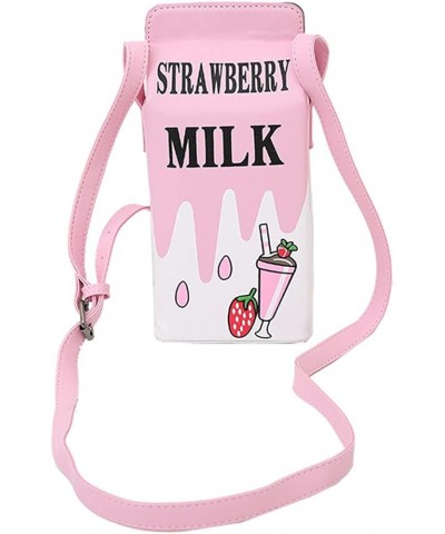 Unique Girls Fruits Banana Strawberry Milk Box Cross Body Purse Women Phone Wallet Shoulder Bag Super Gift F-strawberryn $8.6...