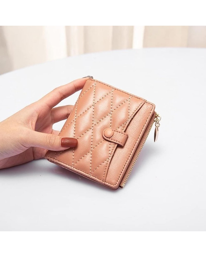 Wallet Women's Compact Rhomboid Short Card Case Thin Cute Coin Purse (Color : A, Size : 11 * 9cm) 11*9cm C $98.71 Wallets