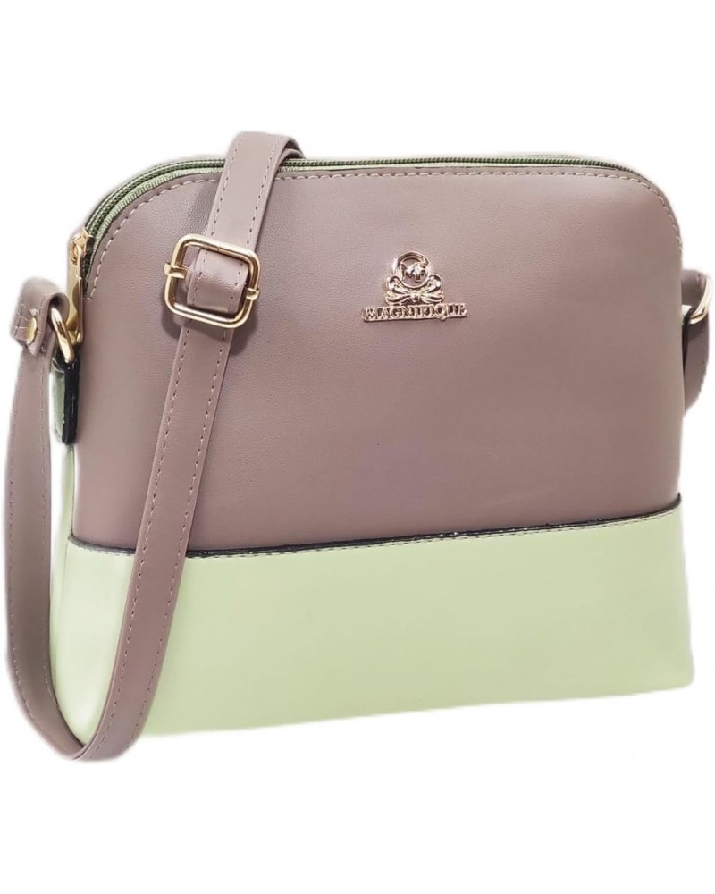 Magnifique Premium Sling Bag(Brown,Green) $38.85 Crossbody Bags