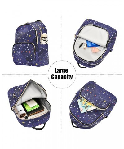 Galaxy Space with Stars Constellations Backpack Purse for Women Travel Handbag Shoulder Bag $20.99 Backpacks