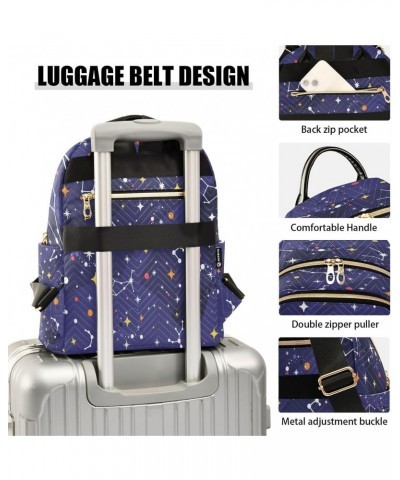 Galaxy Space with Stars Constellations Backpack Purse for Women Travel Handbag Shoulder Bag $20.99 Backpacks