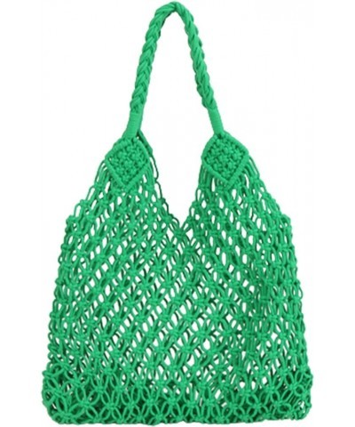 Beach Bags for Women, Summer Mesh Beach Tote Bag Hand Woven Beach Bag Weaving Hollow Shoulder Bag Handbag (Brown) Green $15.5...