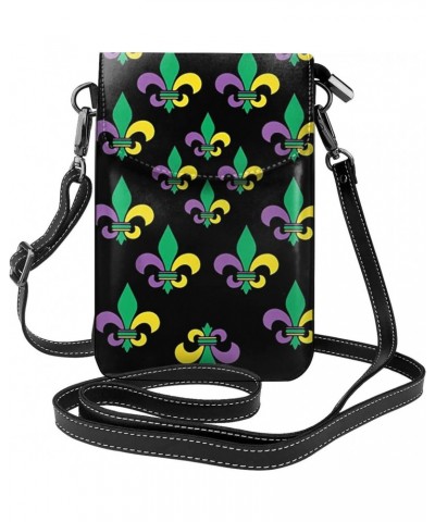 Cell Phone Purse Wallet Mardi Gras Carnival Fleur De Lis Small Crossbody Purse Bags With Shoulder Strap For Women Teen Girls ...