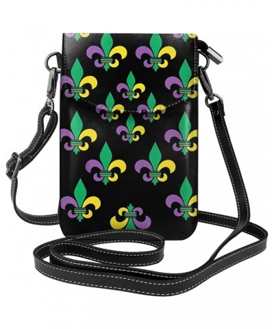 Cell Phone Purse Wallet Mardi Gras Carnival Fleur De Lis Small Crossbody Purse Bags With Shoulder Strap For Women Teen Girls ...