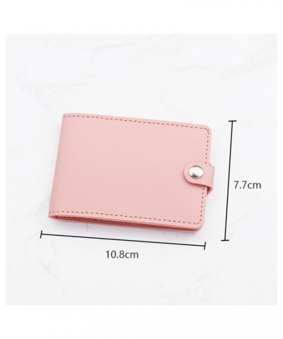 Wallet on A String Fashion ID Short Wallet Solid Color Hasp Purse Card Slots Small Wallet for Women Holder (Purple, A) Brown ...