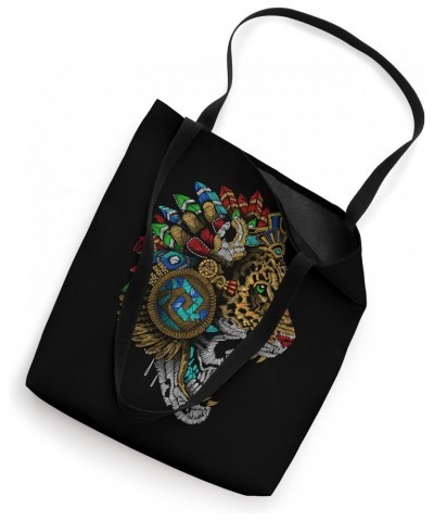 Panther Huichol Sugar Skull Calavera Aztec Skull Art on Back Tote Bag $12.89 Totes