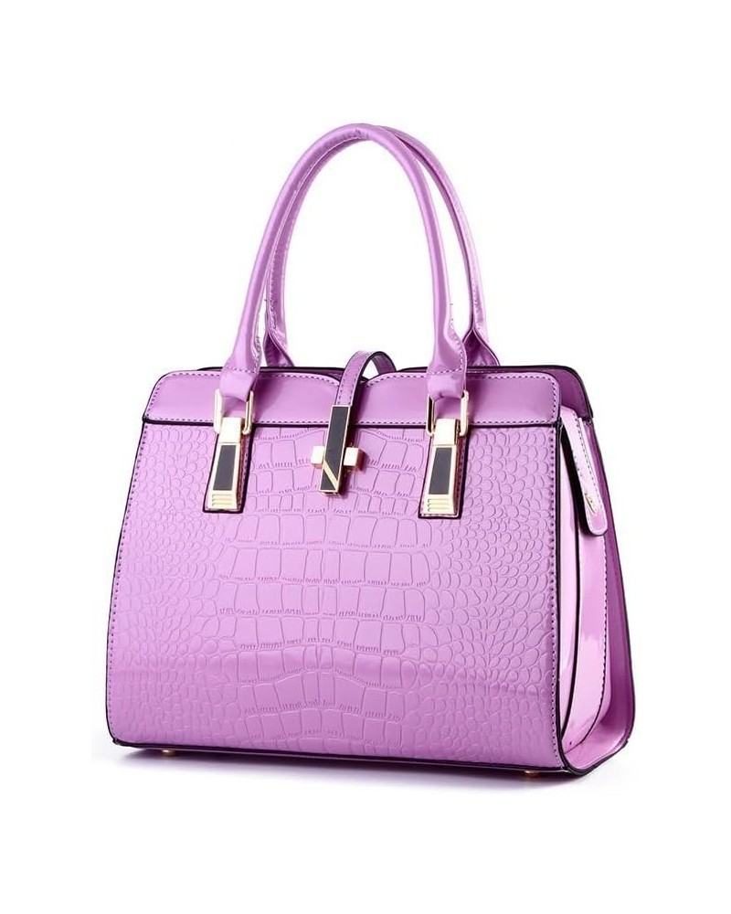 Women Stylish Purse Handbag Lady Large Capacity Cross-Body Bag Solid Color Shoulder Bag with Internal Pocket Purple $17.12 Sa...