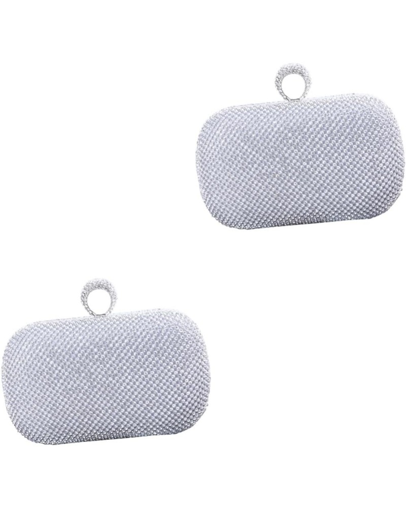 2pcs Rhinestone Purses for Women Womens Evening Bag Handmade Bag for Women Women's Purses Ladies Purses Silverx2pcs $11.48 Ev...