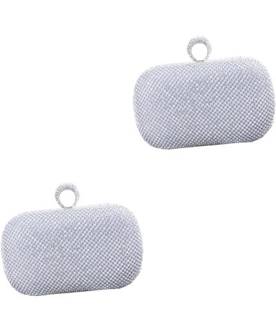 2pcs Rhinestone Purses for Women Womens Evening Bag Handmade Bag for Women Women's Purses Ladies Purses Silverx2pcs $11.48 Ev...