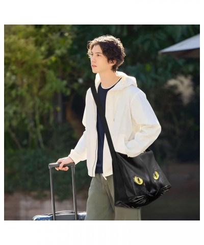 Black Cat Shoulder Bag for Women Waterproof PU Leather Hobo Bags Crossbody Purse with Zipper Closure $14.19 Shoulder Bags