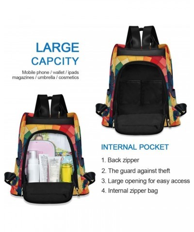 Rainbow Hot Air Balloon Backpack Purse for Women Travel Bag Anti Theft Back Pack Fashion Shoulder Bag with Adjustable Straps ...