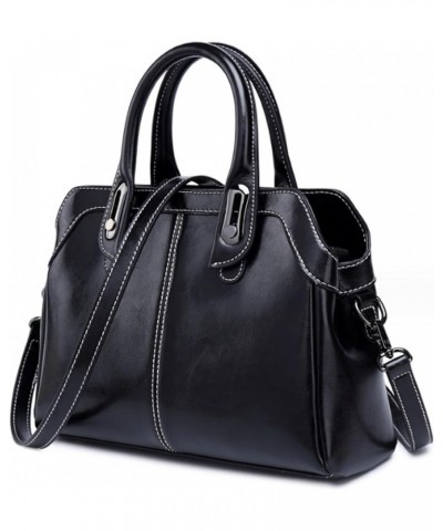 Women Retro Handbag and Totes Purse Top Handle Satchel Leather Shoulder Crossbody Bag Black $27.03 Totes