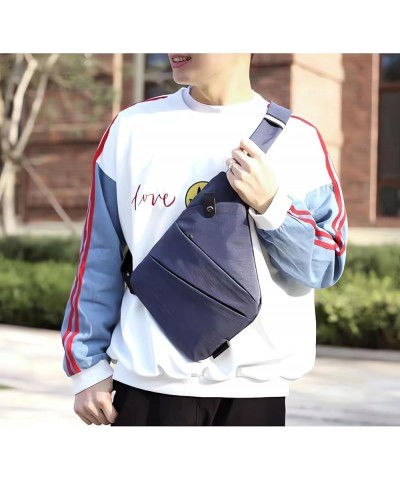 Anti Theft Travel Bag Anti-Theft Bag Slim Sling Bag Cross Body Travel Bag Sky Blue Right Shoulder $12.26 Crossbody Bags