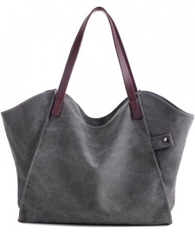 Women Casual Hobo Tote Canvas Handbag Shoulder Crossbody Top Handle Shopper Bag Grey Grey. $23.26 Totes