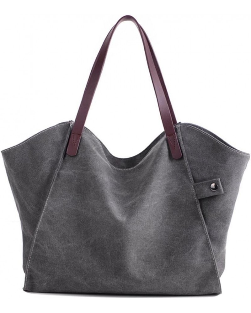 Women Casual Hobo Tote Canvas Handbag Shoulder Crossbody Top Handle Shopper Bag Grey Grey. $23.26 Totes