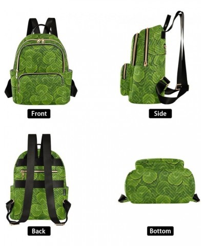 Green Leaves Clover Shamrock Women's Backpack Purse Causal Daypack Work Travel Business Trip Bag Shoulder Bag Medium $18.55 B...