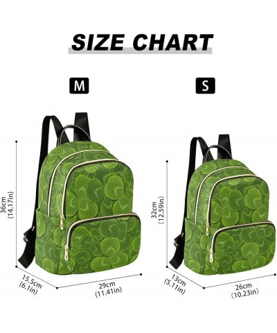 Green Leaves Clover Shamrock Women's Backpack Purse Causal Daypack Work Travel Business Trip Bag Shoulder Bag Medium $18.55 B...