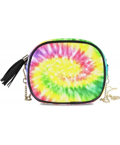 Women's Abstract Art Swirl Rainbow Tie Dye Crossbody Bag Fashion Purses Bag Cross Body Bag Shoulder Handbag with Adjustable C...