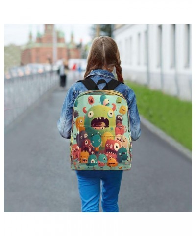 Christmas Trees Snowflakes Daypack, Gym Backpack, Womens Backpack, Bookbag for School Monster Carnival Line Up Cartoon $14.95...