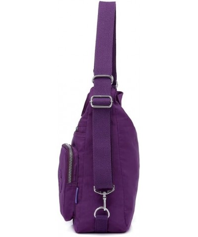 Crossbody Bag for Women Nylon Shoulder Bag Purse with Adjustable Strap,Fashion Multipurpose Backpack Purple $12.04 Backpacks