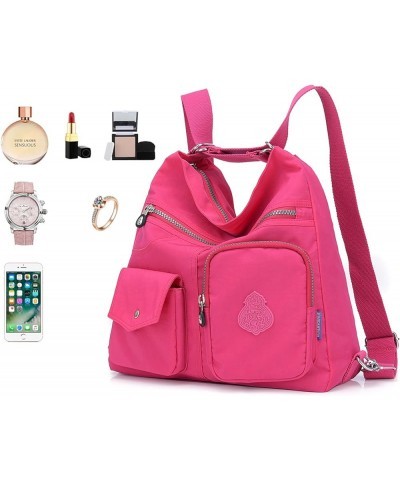 Crossbody Bag for Women Nylon Shoulder Bag Purse with Adjustable Strap,Fashion Multipurpose Backpack Purple $12.04 Backpacks