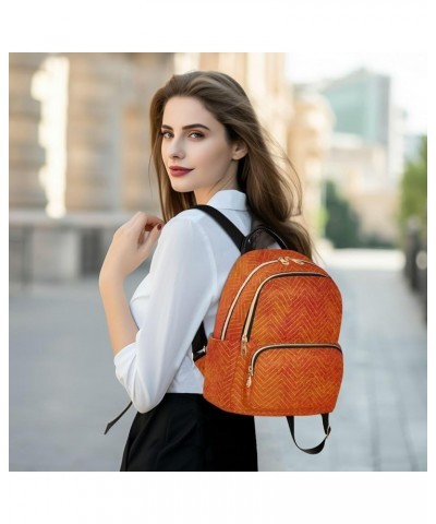 Bright Orange Thanksgiving Fashion Travel Backpack for Women Multi Pockets Lightweight Purse for Women-S Multicolor Medium $1...