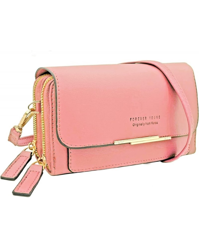 Small Crossbody Cell Phone Purse for Women RFID Blocking Cellphone Bags Wallet Adjustable Strap Hpink $11.04 Crossbody Bags