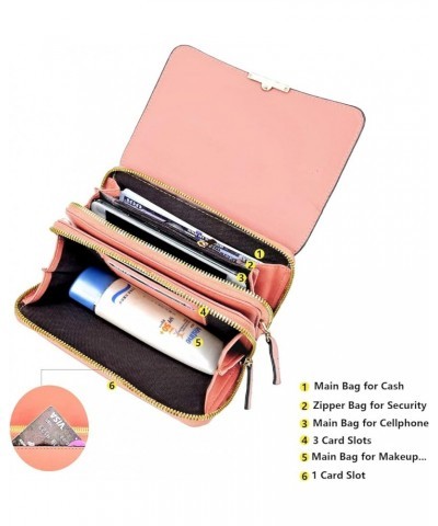 Small Crossbody Cell Phone Purse for Women RFID Blocking Cellphone Bags Wallet Adjustable Strap Hpink $11.04 Crossbody Bags