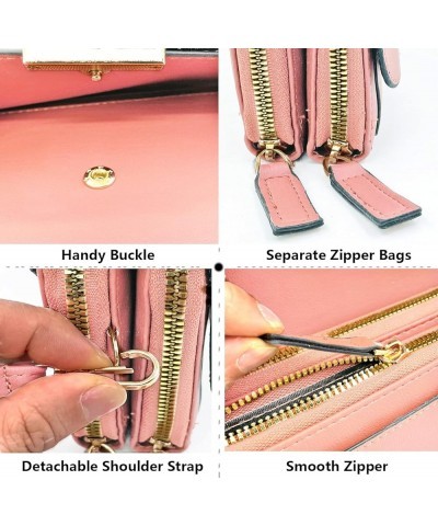 Small Crossbody Cell Phone Purse for Women RFID Blocking Cellphone Bags Wallet Adjustable Strap Hpink $11.04 Crossbody Bags