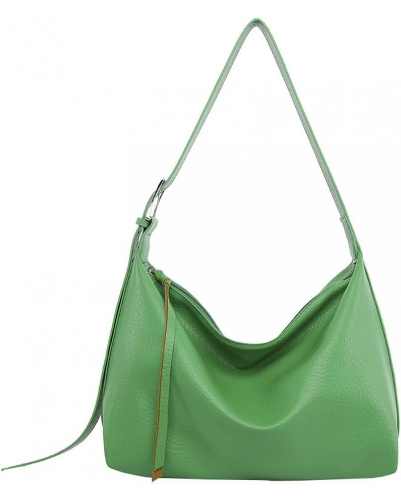 Shoulder Bag for Women Shiny PU Leather Hobo Crossbody Bag Vintage Tote Bag Handbag Satchel Purse Large Green $33.87 Totes