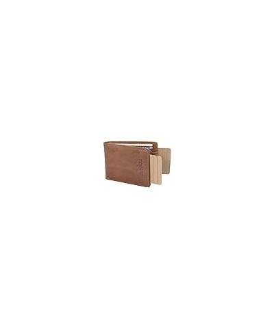 Money Clip Leather Anti -Magnetic Multi -Function Wallet RFID Leather Wallet Men's Wallet (Color : Brown) $30.07 Wallets