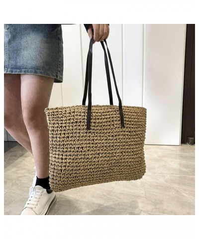 Hobos Shoulder Bags Straw Bag Summer Beach Bags Large Capacity woven Shoulder Purse with Zipper Handbagsa Beige $10.49 Should...