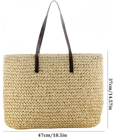 Hobos Shoulder Bags Straw Bag Summer Beach Bags Large Capacity woven Shoulder Purse with Zipper Handbagsa Beige $10.49 Should...